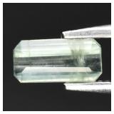 0.34ct 6.5x3.2mm Octagon Natural Green Prehnite -