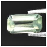 0.38ct 6x3.2mm Octagon Natural Green Prehnite - Af