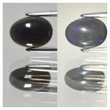0.73ct 8.3x6mm Oval Cabochon Natural Black Opal -
