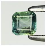 0.25ct 3.5x3.3mm Octagon Natural Bluish Green Sapp