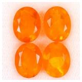 Oval Cut AAA Hot Rainbow Orange Fire Opal Ethiopia