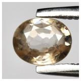 0.38ct 4.7x3.8mm Oval Natural Light Champagne Zirc