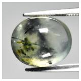 6.12ct Oval Cabochon Natural Green Prehnite with B