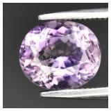 1.55ct 8x7mm Oval Natural Purple Amethyst - Unheat