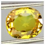 Oval Natural Yellow Orange Sapphire Australia 1.41