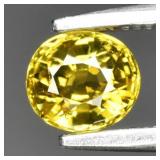 0.60ct 5x4.5mm VS Oval Natural Greenish Yellow Gro