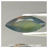 0.86ct 12.3x5mm Marquise Natural Black Opal - Rain