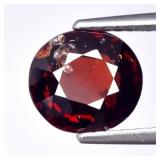 1.97ct 8x7.3mm Oval Natural Orangish Red Garnet -