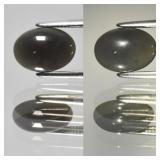 0.80ct 8.8x6.5mm Oval Cabochon Natural Black Opal