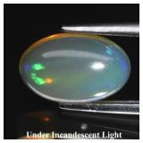 0.98ct 9.7x6.3mm Oval Cabochon Natural Opal - Spec