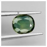 Oval Cut Natural Heated Only Green Sapphire Austra