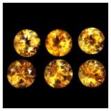 Round Cut Natural Unheated Yellow Citrine Brazil 6