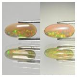 0.83ct Oval Cabochon Natural Black Opal - Spectral