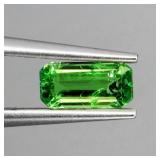 Emerald Cut Unheated Top Rich Green Tsavorite Garn