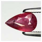 0.52ct 6.5x4mm Pear Natural Purplish Pink Sapphire