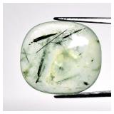 11.66ct Cushion Cabochon Natural Green Prehnite wi