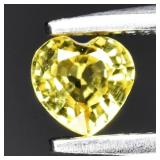 0.24ct 3.8x3.8mm VVS Heart Yellow Sapphire - Songe