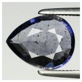 1.38ct 9.5x7.5mm Pear Natural Bluish Violet Iolite