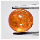 2.61ct 7.5x7mm Oval Cabochon Natural Orange Spessa