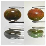 0.68ct 8x6mm Oval Cabochon Natural Black Opal - Co