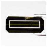 3.65ct Octagon Natural Deep Green Tourmaline - Unh