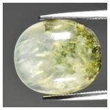 7.08ct 14.2x12.2mm Oval Cabochon Natural Green Pre