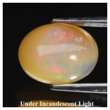1.11ct 9.3x7.3mm Oval Cabochon Natural Opal - Rain