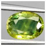 Oval Cut 100% Natural Yellow Green Sapphire Austra
