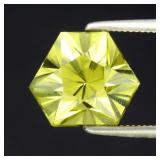 2.84ct 8.3x8.2mm VVS Fancy Brilliant Natural Lemon