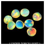 Round Cab AAA Floral Flash Play Of Color Crystal F