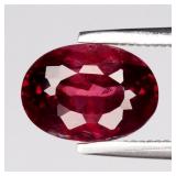 1.72ct 8.5x6mm Oval Natural Purplish Pink Rhodolit