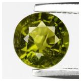0.57ct 5mm Round Natural Green Tourmaline - Unheat