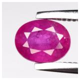 0.72ct 5.5x4.5mm Oval Natural Purplish Pink Ruby -