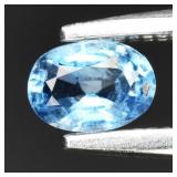 0.21ct 4.5x3.3mm Oval Natural Blue Aquamarine - Un