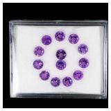 Mandala Round Cut Natural Top Purple Amethyst Urug