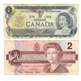 Lot of Canada $1 & $2 Banknotes