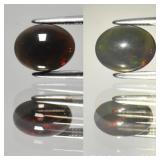 1.03ct 8.5x6.5mm Oval Cabochon Natural Black Opal