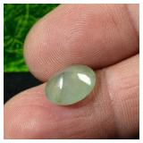 3.40ct Oval Natural Jadeite, Jelly Green Jade, Unh