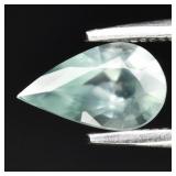 0.61ct 8x4.8mm Pear Natural Green Prehnite - Afric
