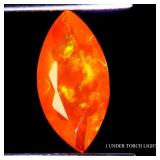 Marquise Natural AAA Hot Rainbow Orange Fire Opal