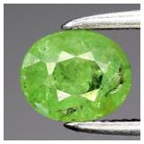 0.71ct 6x5mm Oval Natural Green Demantoid Garnet -