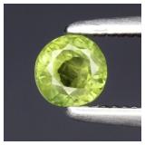 0.30ct 3.7mm Round Natural Green Sapphire - Heated