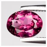 0.74ct Oval Natural Purplish Pink Rhodolite Garnet