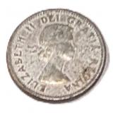 Silver 1961 Canada 10ï¿½ Coin