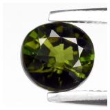 0.57ct 5mm VS Round Natural Green Tourmaline - Unh