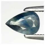 0.45ct 6.2x4.2mm Pear Natural Green Blue Sapphire