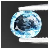 0.39ct 5x4.5mm Oval Natural Blue Aquamarine - Unhe