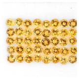 Round Natural Unheated Yellow Citrine Brazil 40pcs