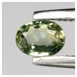 0.22ct 4.2x3.2mm Oval Natural Green Sapphire - Unh