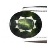 0.97ct 6.5x5.5mm Oval Natural Blue Green Sapphire